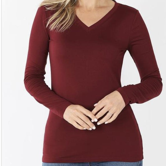 Basic Long Sleeve(Burgundy)