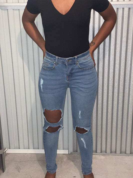 Light Denim Distressed Jean